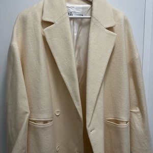 Zara cream coat